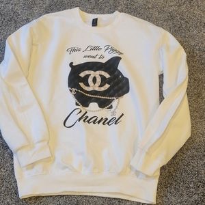 This Little Piggy went to Chanel Crew Sweatshirt